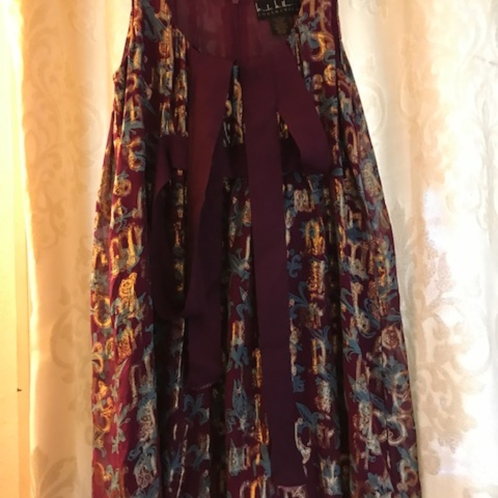 Dress, Nicole Miller, Purple